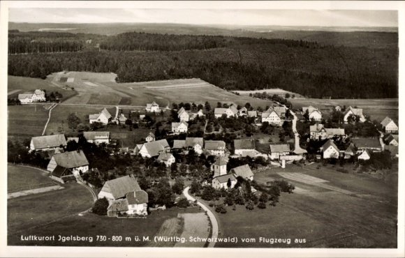 Ak Igelsberg Freudenstadt im Schwarzwald, Fliegeraufnahme
