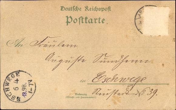 Chromo-Litho Bad Arolsen in Hesse, New Castle, Waldeck Castle, Fischhaus, Fürstl. residential palace