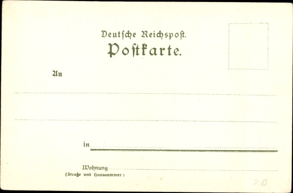 Artysta lito Franz Hein, Bacharach am Rhein, widok na miasto, ruiny