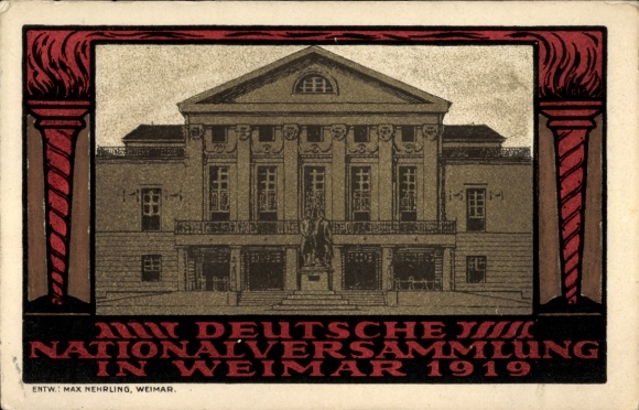 Steindruck Ak Weimar in Thüringen, Deutsche Nationalversammlung 1919