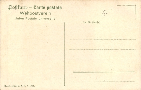 Ansichtkaart Keizerlijke Poststoomboot Kronprinz, DOAL