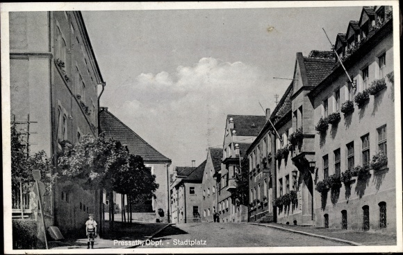 Ak Pressath Oberpfalz, Stadtplatz, Straßenpartie