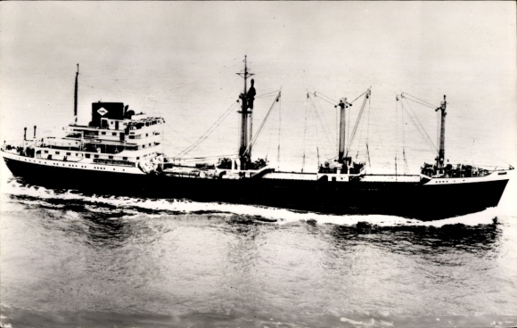 Postcard MV Congokust, MV Senegalkust, NV Nederlandse Tank and Paketvaart Mij.