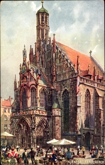 Artist PC Flower, CF, Nuremberg in Middle Franconia Bavaria, Frauenkirche