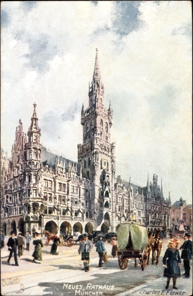Artist PC Flower, Charles, Munich Bavaria, City Hall