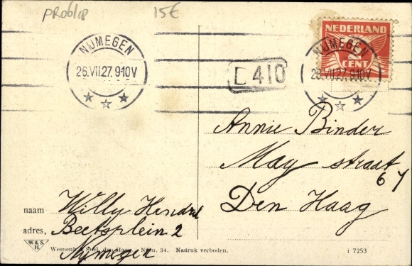 Postcard Berg en Dal Gelderland Netherlands, Hotel Groot, tram