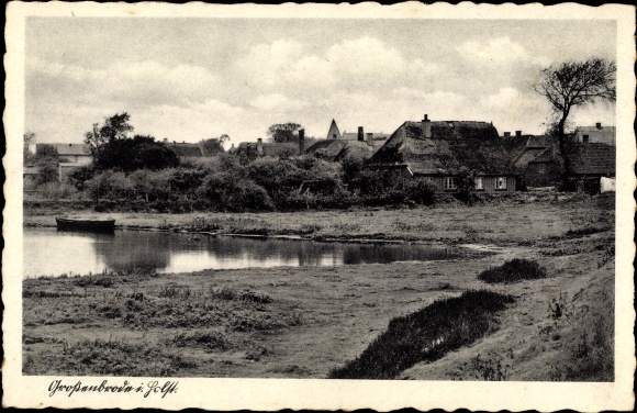 Postcard Grossenbrode in Ostholstein, houses, water game
