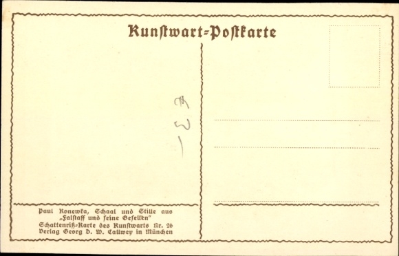 Paper cutting artist Postcard Konewka, P., Schaal and Silence