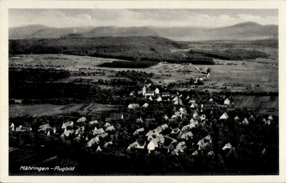 Postcard Mähringen Kusterdingen in Württemberg, aerial photograph