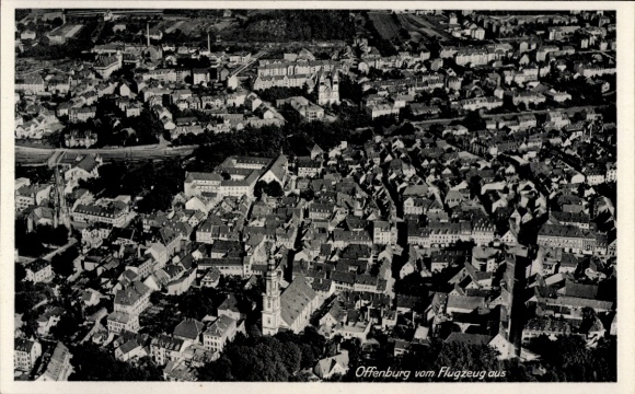 Ak Offenburg am Schwarzwald, Fliegeraufnahme