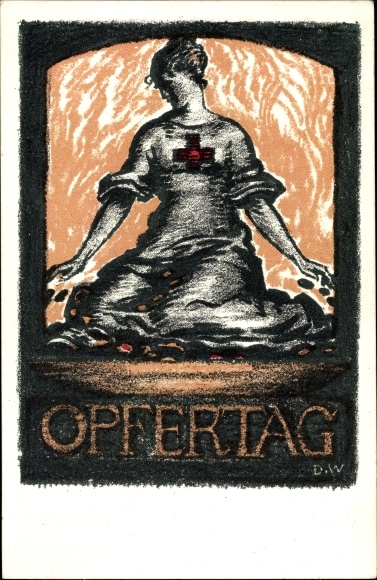 Artist PC Ditz, Walter, day of sacrifice 1917, Bavarian State Committee of the Red Cross