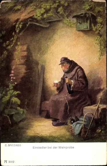 Artist PC Spitzweg, Carl, hermit at the wine tasting
