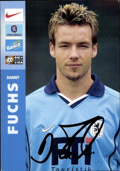 Autogrammkarte Fußballer Danny Fuchs, TSV 1860 München, Autogramm