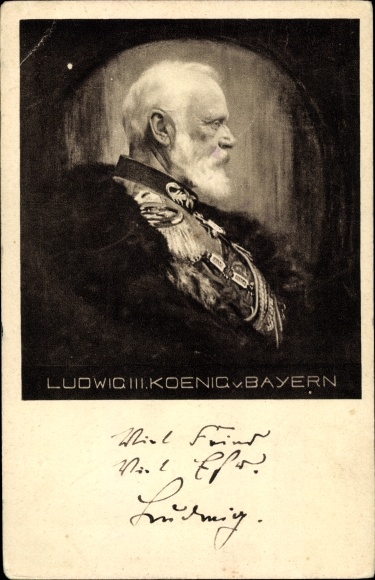 Postcard Ludwig III, King of Bavaria, portrait