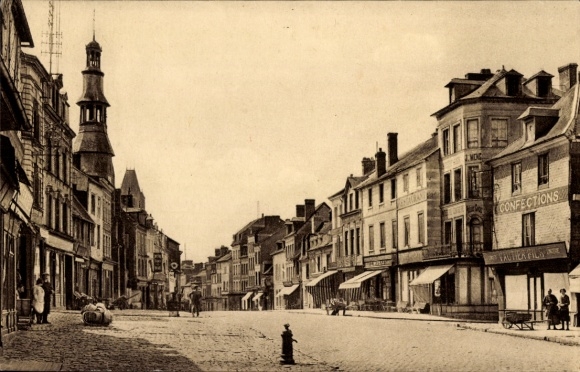 Ak Orbec Calvados, Rue Grande, Hospiz