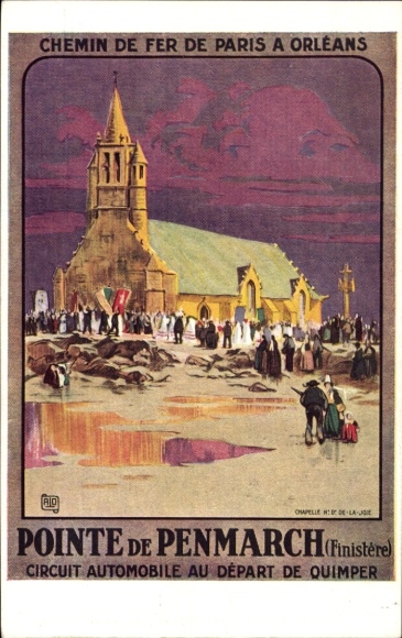 Artist PC Penmarch Finistère, Pointe de Penmarch, Automobile Circuit departure from Quimper