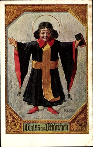 Künstler Ak Wagner, Richard, München Bayern, Münchner Kindl