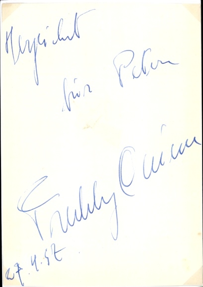 Ak Autogramm von Schauspieler und Sänger Freddy Quinn