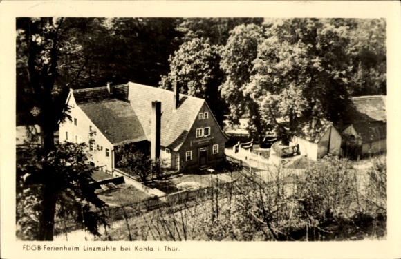 Ak Kahla in Thüringen, FDGB Ferienheim Linzmühle
