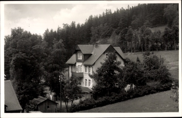 Postcard Bärenfels Altenberg in the Ore Mountains, Haus Marie, high-altitude health resort and winter sports area, photo...