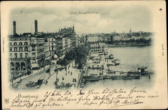 Postwaardestuk Ansichtkaart Hamburg Mitte Old Town, Alter Jungfernstieg, PP 19 F 49 03