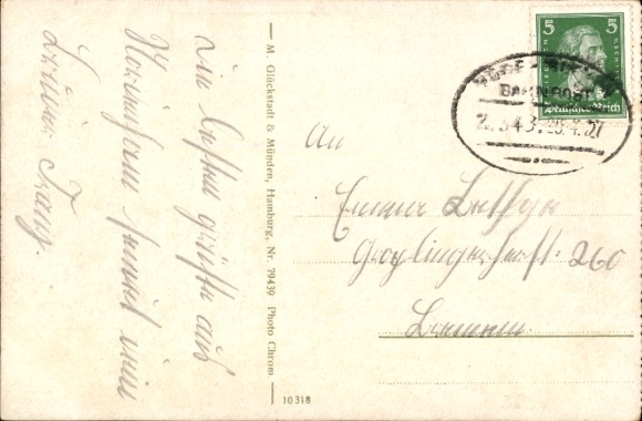 Postcard Nordenham in Oldenburg Lower Saxony, train station
