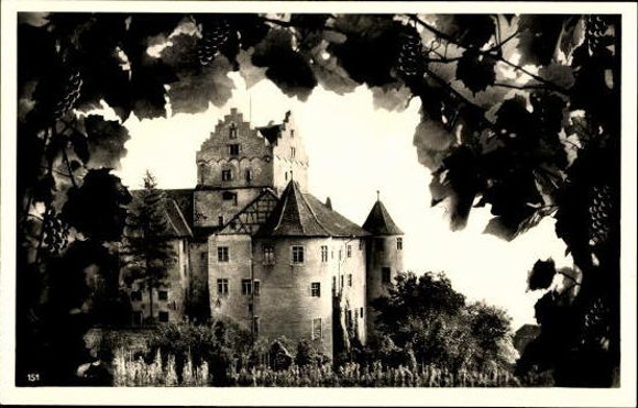 7 old PCs Meersburg on Lake Constance, Fürstenhäusle, old castle, various views