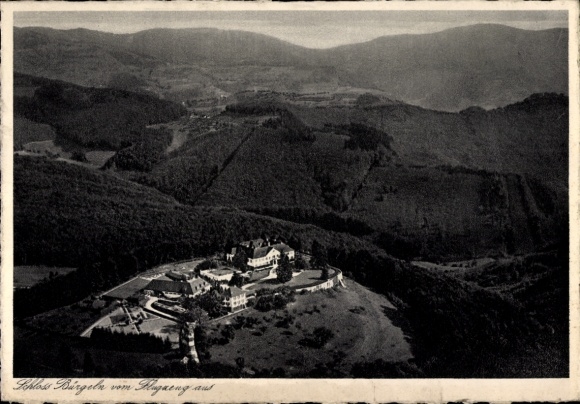 Postcard Obereggenen Schliengen in the Black Forest, Bürgeln Castle, aerial photograph