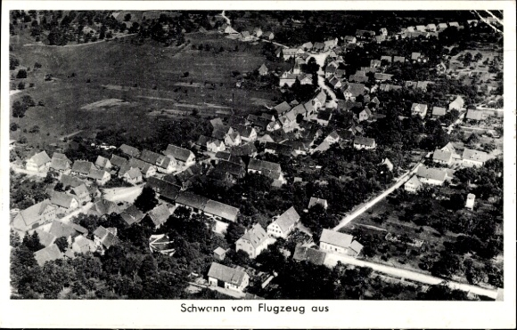 Postcard Schwann Staubenhardt in the Black Forest, aerial photograph