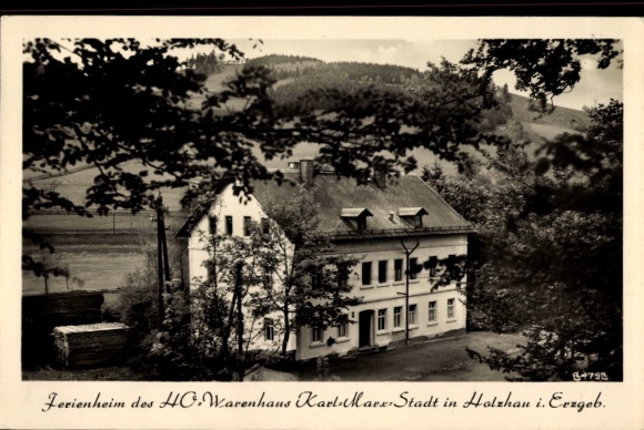 Ak Holzhau Rechenberg Bienenmühle Erzgebirge, Ferienheim des HO Warenhaus Karl-Marx-Stadt