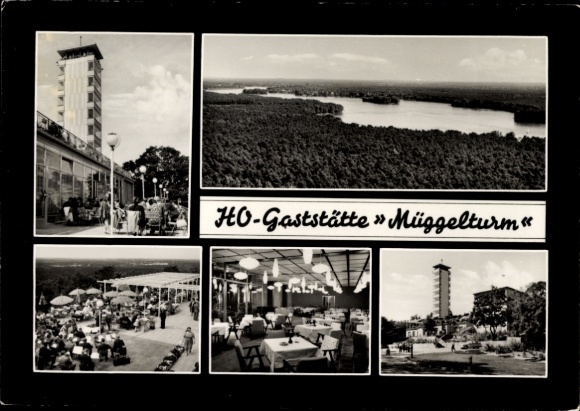 Ak Berlijn Köpenick, HO Restaurant Müggelturm, Panorama
