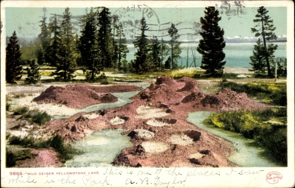 Ak Wyoming USA, Yellowstone National Park, Yellowstone Lake, moddergeiser