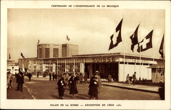PC Liege Wallonia Liège, world exhibition 1930, Palais de la Suisse