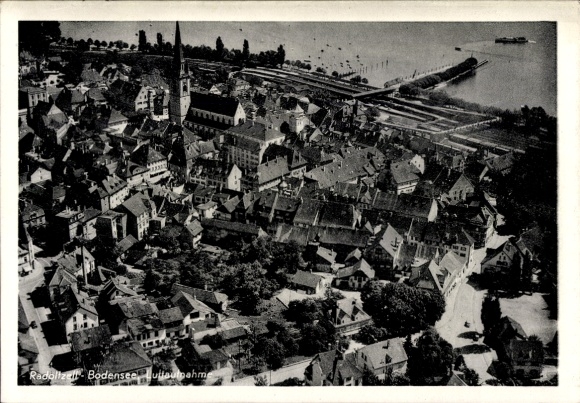 Ak Radolfzell am Bodensee, Fliegeraufnahme
