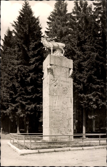 Postcard Frauenwald am Rennsteig Ilmenau in Thuringia, The Deer