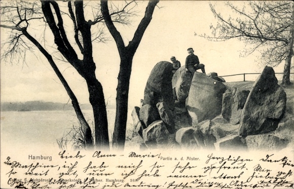Ak Hamburg, Partie an der Alster