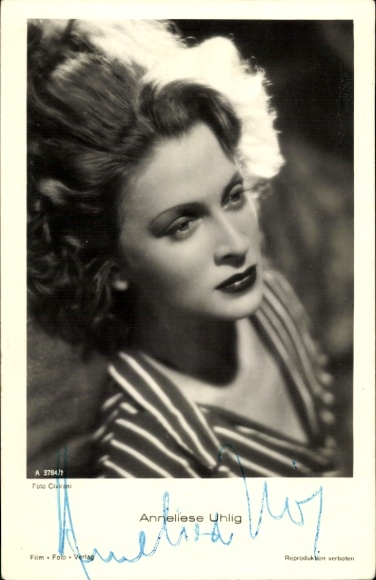 Postcard actress Anneliese Uhlig, portrait, Film Photo Verlag