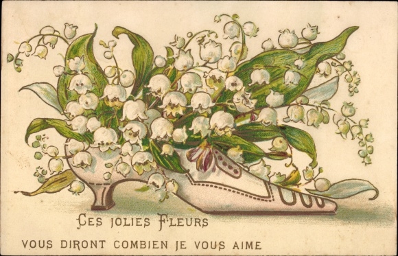lito Les jolies fleurs vous diront combien je vous aime, buty damskie z konwaliami