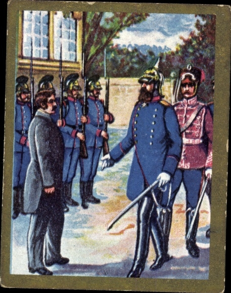 Collector's picture Everything for Germany Picture No. 236, German Crown Prince in Versailles 1870