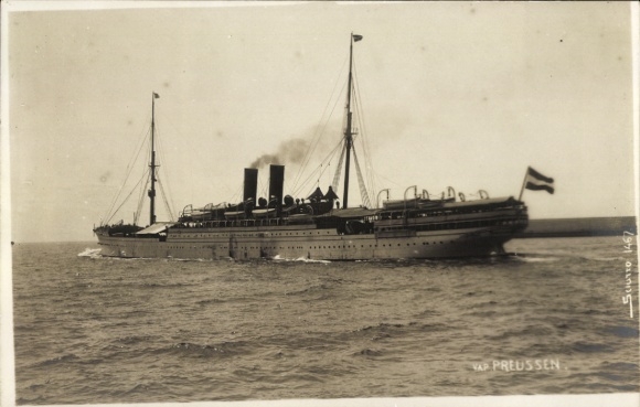 Foto Ak Reichspostdampfer Preußen, Norddeutscher Lloyd Bremen NDL