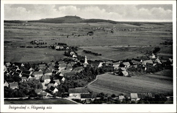 Postcard Daugendorf Riedlingen on the Swabian Alb, aerial photo