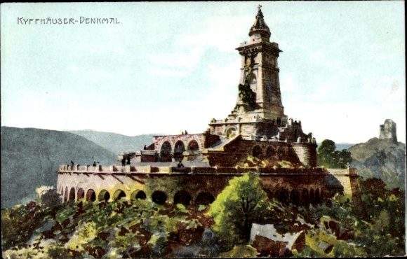 Ak Steinthaleben Kyffhäuserland in Thüringen, Kyffhäuser, Kaiser Wilhelm Denkmal