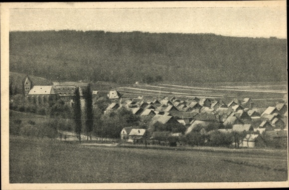 Postcard Wehr am Laacher See, view of the town, church