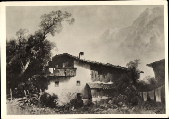 Artist PC Mulley, Oskar, HDK 601, in the valley floor, building with a rock face