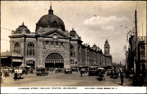 Postcard Melbourne Australia, Flinders Street Station