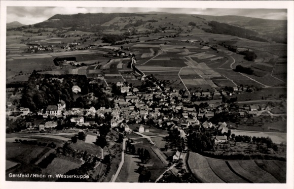 Postcard Gersfeld in the Rhön Hessen, Wasserkuppe, aerial photograph