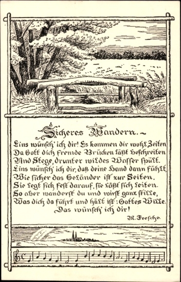 Gedicht Ak Sicheres Wandern, Eins wünsch ich dir