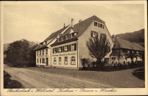 Postcard Buchenbach in Baden Wurttemberg, Kurhaus Pension zum Hirschen