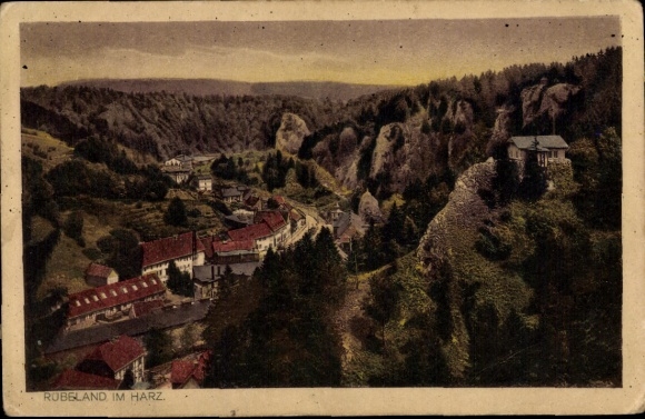 Postcard Rübeland Oberharz am Brocken, view of the village and surroundings