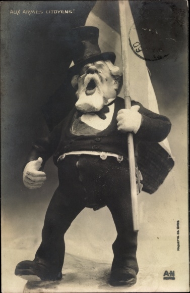 Postcard Émile Loubet, French politician and President, Aux Armes citoyens, plastic